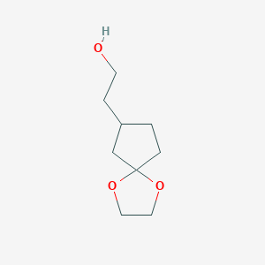 molecular formula C9H16O3 B8694625 1,4-Dioxaspiro[4.4]nonane-7-ethanol 