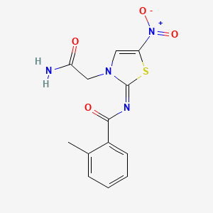 2-((2-Methylbenzoyl)imino)-5-nitro-3(2H)-thiazoleacetamide