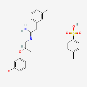 molecular formula C26H32N2O5S B8694706 Xylamidine tosylate anhydrous 
