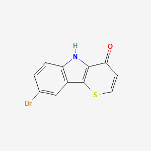 molecular formula C11H6BrNOS B8694712 8-Bromothiopyrano[3,2-b]indol-4(5H)-one CAS No. 61164-64-5