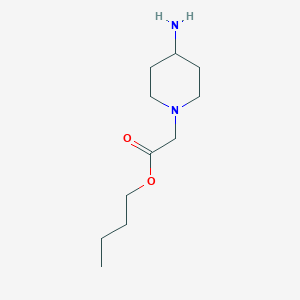 molecular formula C11H22N2O2 B8694773 Butyl 2-(4-aminopiperidin-1-yl)acetate 