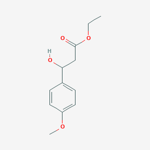 molecular formula C12H16O4 B8694818 Ethyl 3-hydroxy-3-(4-methoxyphenyl)propanoate 