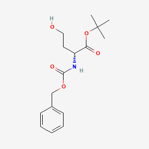 molecular formula C16H23NO5 B8694845 TERT-BUTYL (2R)-2-{[(BENZYLOXY)CARBONYL]AMINO}-4-HYDROXYBUTANOATE 