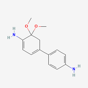 molecular formula C14H18N2O2 B8694866 3,3-Dimethoxy-4,4'-biphenyldiamine 