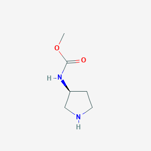 molecular formula C6H12N2O2 B8694884 methyl N-[(3S)-pyrrolidin-3-yl]carbamate 