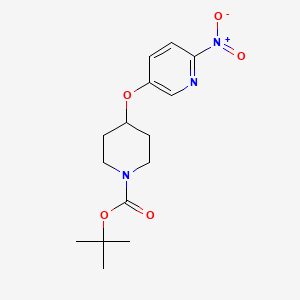 molecular formula C15H21N3O5 B8694885 4-(6-Nitro-pyridin-3-yloxy)-piperidine-1-carboxylic acid tert-butyl ester 