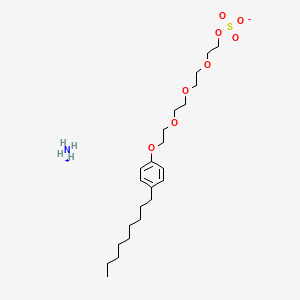 molecular formula C23H43NO8S B8694890 Ammonium 2-[2-[2-[2-(4-nonylphenoxy)ethoxy]ethoxy]ethoxy]ethyl sulphate CAS No. 30416-77-4