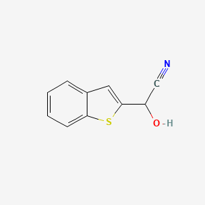 molecular formula C10H7NOS B8694913 2-(Benzo[b]thiophen-2-yl)-2-hydroxyacetonitrile 