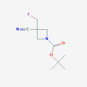 molecular formula C10H15FN2O2 B8694928 Tert-butyl 3-cyano-3-(fluoromethyl)azetidine-1-carboxylate 