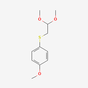 molecular formula C11H16O3S B8694959 (2,2-Dimethoxyethyl)(4-methoxyphenyl)sulfane 