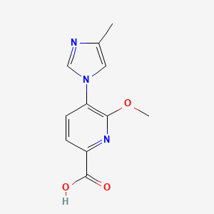 6-methoxy-5-(4-methyl-1H-imidazol-1-yl)pyridine-2-carboxylic acid