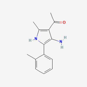 Ethanone, 1-(4-amino-2-methyl-5-(2-methylphenyl)-1H-pyrrol-3-YL)-