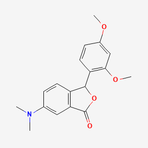 molecular formula C18H19NO4 B8695051 3-(2,4-dimethoxyphenyl)-6-(dimethylamino)isobenzofuran-1(3H)-one CAS No. 62633-15-2