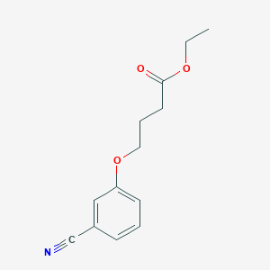 molecular formula C13H15NO3 B8695186 Ethyl 4-(3-cyanophenoxy)butanoate 