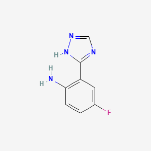 4-fluoro-2-(1H-1,2,4-triazol-5-yl)aniline