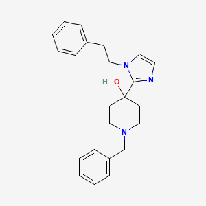 1-Benzyl-4-(1-phenethyl-1H-imidazol-2-YL)piperidin-4-OL
