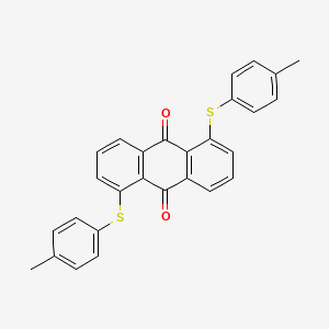 molecular formula C28H20O2S2 B8695419 1,5-Bis(p-tolylthio)anthracene-9,10-dione CAS No. 90572-48-8