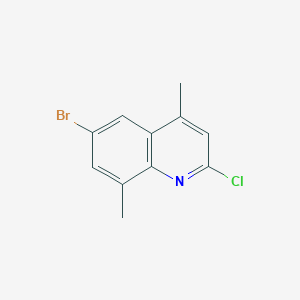 molecular formula C11H9BrClN B8695431 6-Bromo-2-chloro-4,8-dimethylquinoline CAS No. 89446-46-8