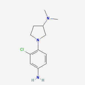 molecular formula C12H18ClN3 B8695492 [1-(4-Amino-2-chlorophenyl)pyrrolidin-3-yl]dimethylamine 