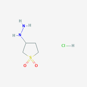 molecular formula C4H11ClN2O2S B086955 (1,1-Dioxidotetrahydrothien-3-yl)hydrazine hydrochloride CAS No. 1004-15-5