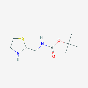 molecular formula C9H18N2O2S B8695506 tert-Butyl (thiazolidin-2-ylmethyl)carbamate 