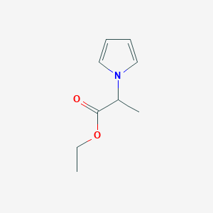 molecular formula C9H13NO2 B8695577 ethyl 2-(1H-pyrrol-1-yl)propanoate 