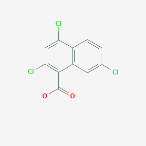 molecular formula C12H7Cl3O2 B8695600 Methyl 2,4,7-trichloro-1-naphthoate 