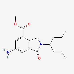 molecular formula C17H24N2O3 B8695674 methyl 6-amino-2-heptan-4-yl-1-oxo-3H-isoindole-4-carboxylate 