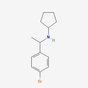 molecular formula C13H18BrN B8695777 N-[1-(4-bromophenyl)ethyl]cyclopentanamine 