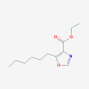 molecular formula C12H19NO3 B8695790 Ethyl 5-hexyloxazole-4-carboxylate 