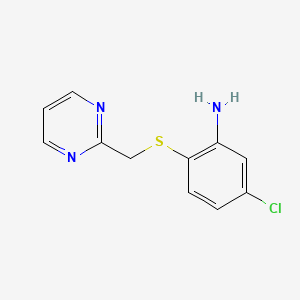 5-Chloro-2-((pyrimidin-2-ylmethyl)thio)aniline