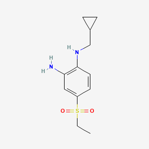 molecular formula C12H18N2O2S B8695948 N1-(cyclopropylmethyl)-4-(ethanesulfonyl)benzene-1,2-diamine 