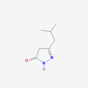 molecular formula C7H12N2O B8695957 2-Pyrazolin-5-one, 3-isobutyl- CAS No. 35087-29-7