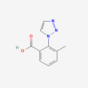 molecular formula C10H9N3O2 B8696011 3-Methyl-2-(1H-1,2,3-triazol-1-yl)benzoic acid 