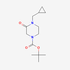 molecular formula C13H22N2O3 B8696032 Tert-butyl 4-(cyclopropylmethyl)-3-oxopiperazine-1-carboxylate 