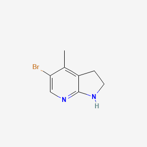 molecular formula C8H9BrN2 B8696128 5-bromo-4-methyl-2,3-dihydro-1H-pyrrolo[2,3-b]pyridine 