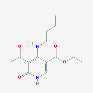 molecular formula C14H20N2O4 B8696148 Ethyl 5-acetyl-4-(butylamino)-6-oxo-1,6-dihydropyridine-3-carboxylate CAS No. 41095-01-6