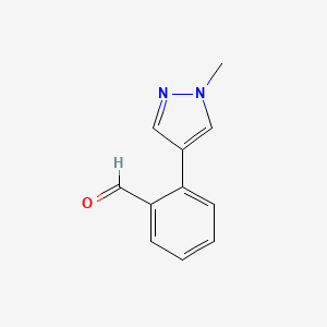 molecular formula C11H10N2O B8696167 2-(1-Methyl-1H-pyrazol-4-YL)benzaldehyde 
