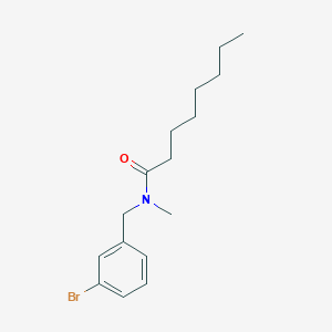 molecular formula C16H24BrNO B8696231 N-[(3-bromophenyl)methyl]-N-methylOctanamide 