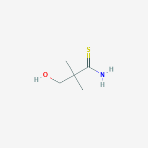 molecular formula C5H11NOS B8696254 3-Hydroxy-2,2-dimethylpropanethioamide 