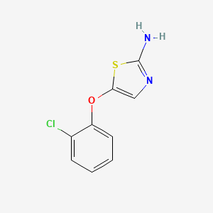molecular formula C9H7ClN2OS B8696265 5-(2-Chlorophenoxy)thiazol-2-amine 