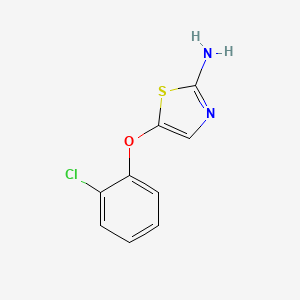 molecular formula C9H7ClN2OS B8696265 5-(2-Chlorophenoxy)-1,3-thiazol-2-amine 