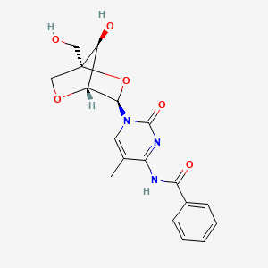 molecular formula C18H19N3O6 B8696276 N-[1-[(1S,3R,4R,7S)-7-hydroxy-1-(hydroxymethyl)-2,5-dioxabicyclo[2.2.1]heptan-3-yl]-5-methyl-2-oxopyrimidin-4-yl]benzamide 