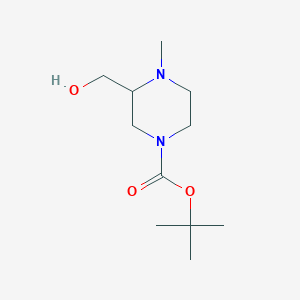 molecular formula C11H22N2O3 B8696281 tert-Butyl 3-(hydroxymethyl)-4-methylpiperazine-1-carboxylate CAS No. 911223-20-6