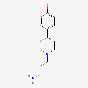 molecular formula C14H21FN2 B8696289 3-(4-(4-Fluorophenyl)piperidin-1-yl)propan-1-amine 