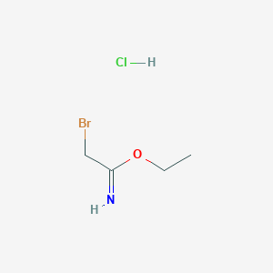 molecular formula C4H9BrClNO B8696297 Ethyl 2-bromoethanecarboximidate hydrochloride 
