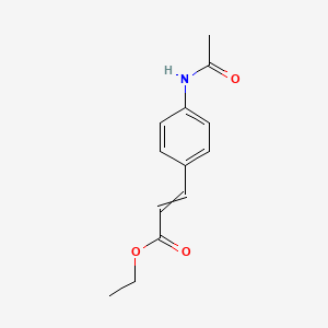 molecular formula C13H15NO3 B8696354 Ethyl 3-(4-acetamidophenyl)prop-2-enoate CAS No. 73780-86-6