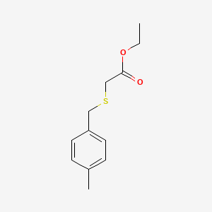 molecular formula C12H16O2S B8696425 Ethyl (4-methylbenzylthio)acetate 