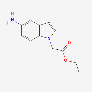 molecular formula C12H14N2O2 B8696596 Ethyl 2-(5-amino-1H-indol-1-yl)acetate 