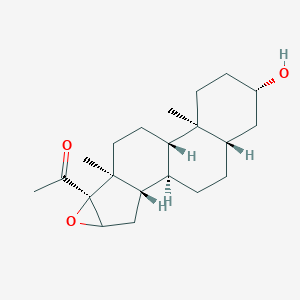 molecular formula C21H32O3 B086966 16alpha,17-Epoxy-3beta-hydroxy-5alpha-pregnan-20-one CAS No. 1097-50-3